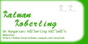 kalman koberling business card